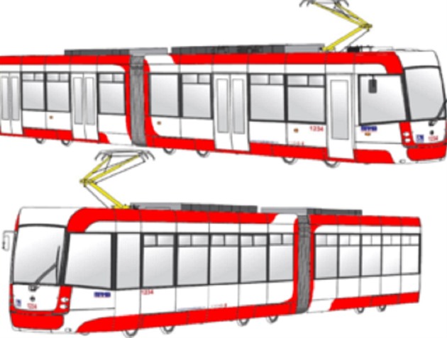 Nové brnnské tramvaje nesoucí oznaení Drak nabídnou cestujícím klimatizaci,...