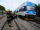 Z vlaku hasii evakuovali pes 200 cestujících (6. záí 2019)