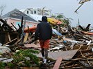 Trosky dom po ádní hurikánu Dorian na Bahamách. (5. záí 2019)
