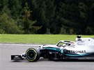 Lewis Hamilton ze stáje Mercedes bhem Velké ceny Belgie