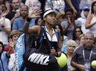 Japonka Naomi Ósakaová se louí s US Open.