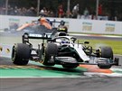 Valtteri Bottas z Mercedesu bhem kvalifikace na Velkou cenu Itálie formule 1.