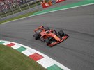 Sebastian Vettel z Ferrari bhem Velké ceny Itálie formule 1.