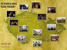 Mapa lokací, ve kterých se natáela pohádka Hodináv ue.