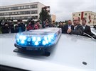 Policejní prezident Jan vejdar pedstavuje v praských Hrdloezích nový typ...
