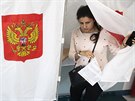Rusové volí v komunálních volbách. Snímek pochází z Moskvy. (8. záí 2019)