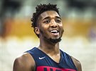 Donovan Mitchell na trninku americkch basketbalist