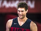 Brook Lopez na trninku americkch basketbalist