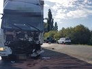 Pi nehod dvou osobních vozidel a náklaáku zemel u Plzn jeden mu. (5. 9....