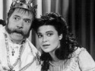 Josef Bek a Mahulena Boanová v pohádce Jak se princ uil emeslu (1987)