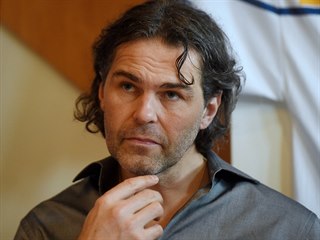 Jaromír Jágr na společné tiskové konferenci klubů HC Rytíři Kladno a HC Slovan...