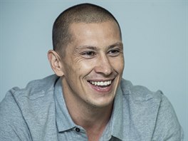 Hokejov� obr�nce Martin �evc na tiskov� konferenci v Mlad� Boleslavi. Za��n�...