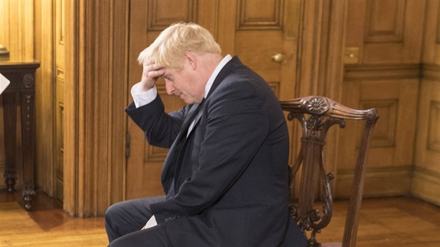 Britsk premir Boris Johnson na besed s ky v Downing Street (30. srpna 2019)