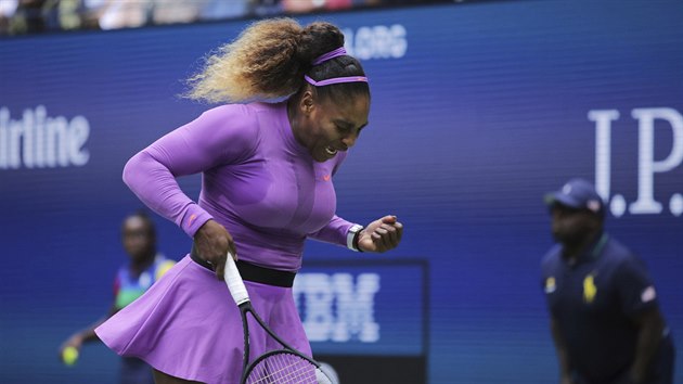 Americk tenistka Serena Williamsov bhem finle US Open 2019.