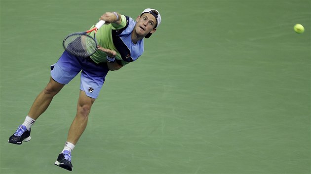Argentinec Diego Schwartzman podv ve tvrtfinle US Open.