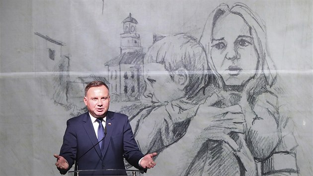 Polsk prezident Andrzej Duda hovo na vzpomnkov akci k 80. vro vypuknut druh svtov vlky v polskm mst Wielu, prvnm cli nmeck agrese. (1.9.2019)