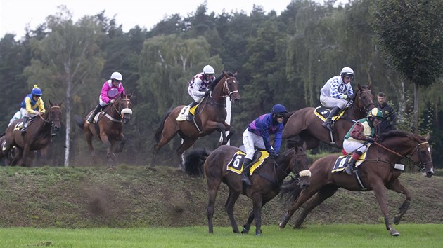 Momentka z kvalifikace na Velkou pardubickou