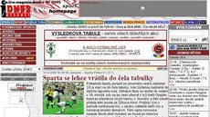 Titulní strana sportovní rubriky iDNES.cz v roce 2000