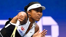 Japonka Naomi Ósakaová b�hem osmifinále US open.