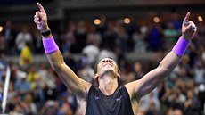 Rafael Nadal po loském triumfu na US Open. 