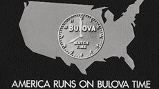 Zábr z první televizní reklamy na hodinky Bulova. Vysílala se pi penosu z...