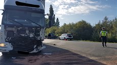 Ve tvrtek zemel pi nehod tí vozidel u Plzn jeden lovk. (5. 9. 2019)