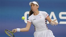 Return Johanny Kontaové ve tvrtfinále US Open.