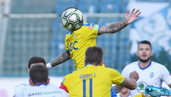 Momentka z utkání Teplice - Mladá Boleslav.