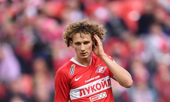 &#268;eský reprezentant Alex Král v dresu Spartaku Moskva.