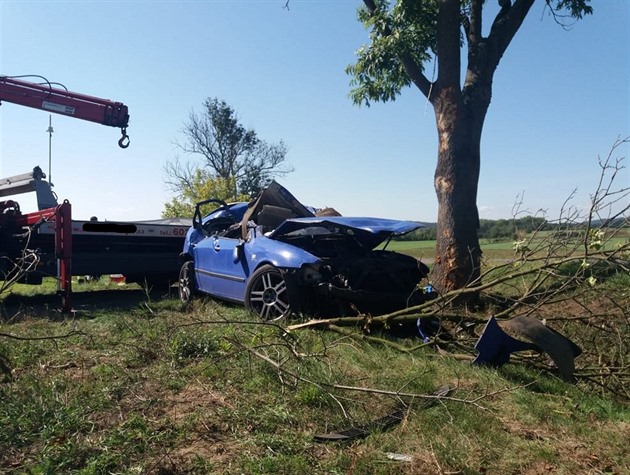Na Benešovsku auto narazilo do stromu. Na místě zemřela spolujezdkyně