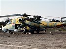 Irácký vrtulník Mi-24 oputný bhem operace Poutní boue