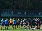 Fotbalisté Interu Milán na tréninku p&#345;ed zápasem Ligy mistr&#367; proti...