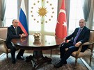 Setkání ruského prezidenta Vladimira Putina s jeho tureckým protjkem...