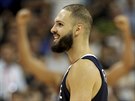 Francouzský kídelník Evan Fournier se tí z výhry nad Spojenými státy.