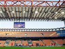 Fotbalisté Slavie se chystají na San Siru na zápas s Interem Milán.