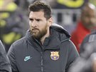 SLAVNÝ NÁHRADNÍK. Barcelonský útoník Lionel Messi usedl na zaátku utkání v...