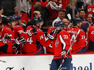 Radko Gudas slaví svůj premiérový gól v dresu Washingtonu