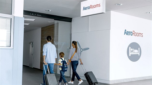 Hotel AeroRooms, kter se od z nachz mezi prvnm a druhm terminlem Letit Praha