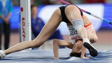 Vý�ka�ka Maria Lasickeneová v Minsku p�i klání Evropa vs. USA.