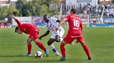 FC Zbrojovka Brno (&#269;ervená) vs. SK Líe&#328;. Momentka z regionálního...