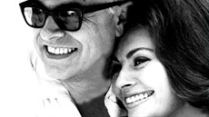 Sophia Lorenová s manelem Carlem Pontim. Jejich manelství trvalo pes 40 let.