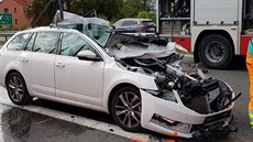 Dálnici D5 u Berouna uzavela 12. záí nehoda. idi osobního auta na míst...