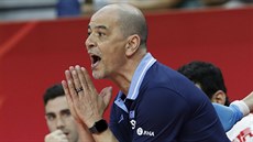 Argentinský trenér Sergio Hernández vániv proívá tvrtfinále mistrovství...