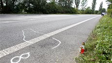 Místo tragické nehody v Lipnické ulici na okraji Perova, kde idi projídjícího auta srazil dv pebíhající dívky a ty na míst zemely (snímek ze záí 2019).