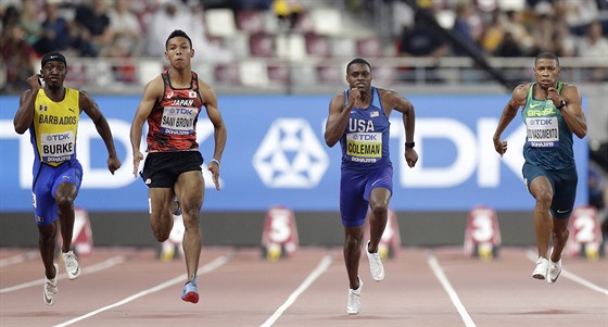 Christian Coleman si bí pro vítzství v rozbhu a as 9,98