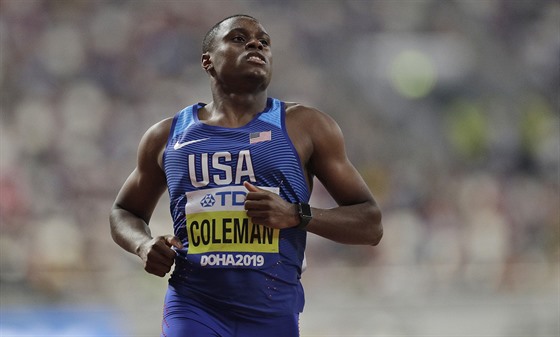 Americký sprinter Christian Coleman ovládl rozbh na 100 metr na MS v Dauhá.