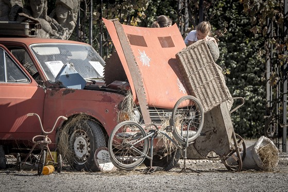 Výstava automobil u píleitosti 120 let znaky FIAT