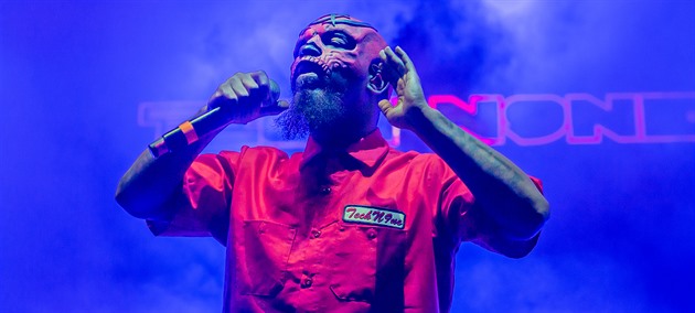 Americký raper Tech N9ne na Hip Hop Kempu (16. 8. 2019).