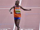 Sifan Hassanová z Nizozemska vítzí v závod na 10 kilometr na mistrovství...