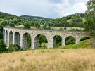Kamenný elezniní viadukt nad údolím Rokytky v Krytofov Údolí